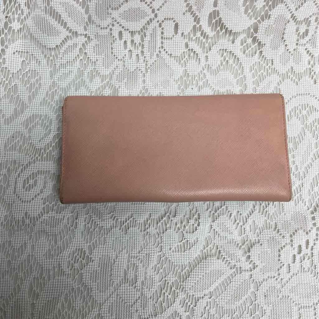 Vintage, Salvatore Ferragamo Pink Leather, Bifold, Long, Wallet 7.5in x 4 in