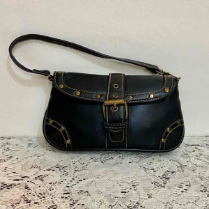 Small Black Faux Leather Wallet- Handbag