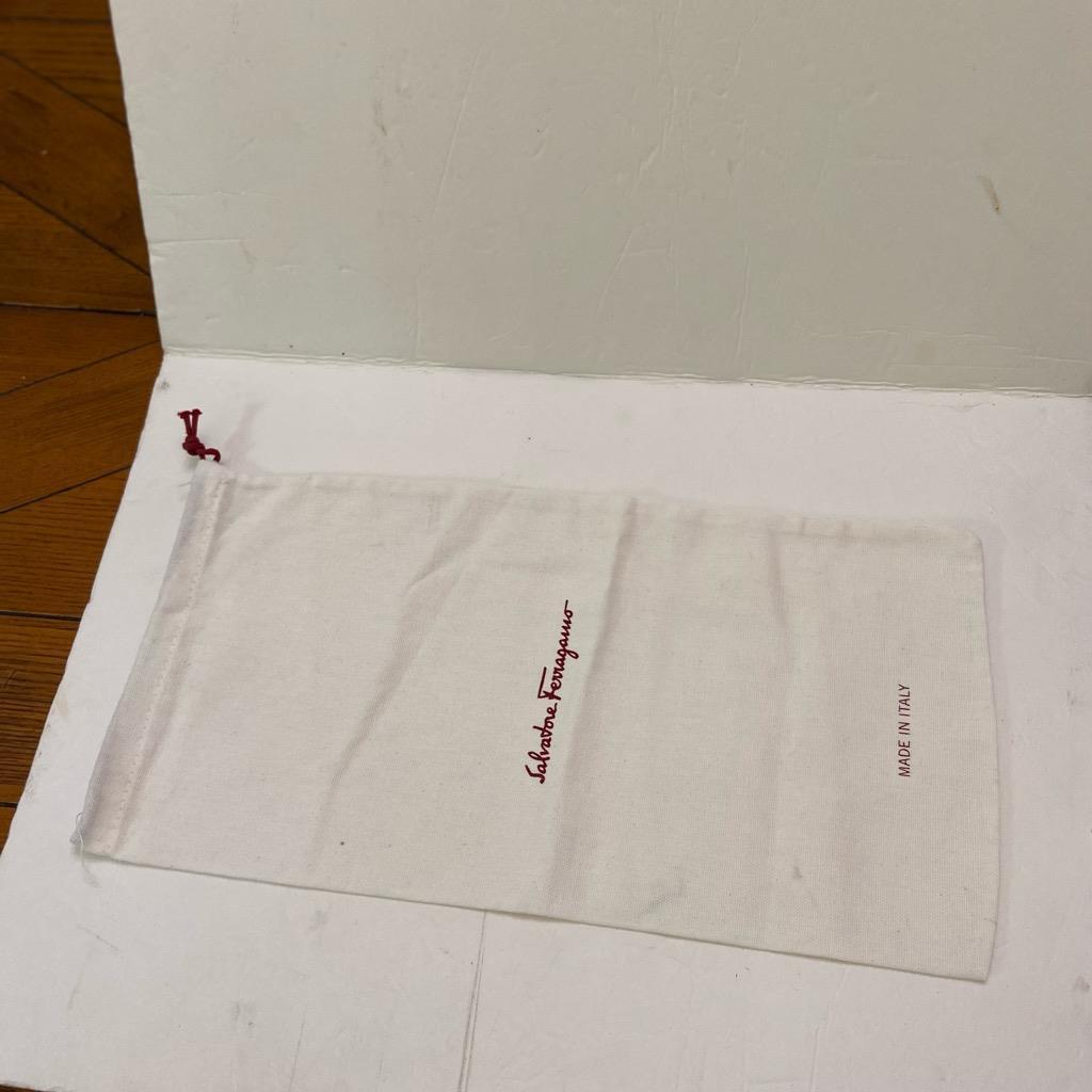 Ferragamo White Shoe Size Dust Bag 16in x 8 in