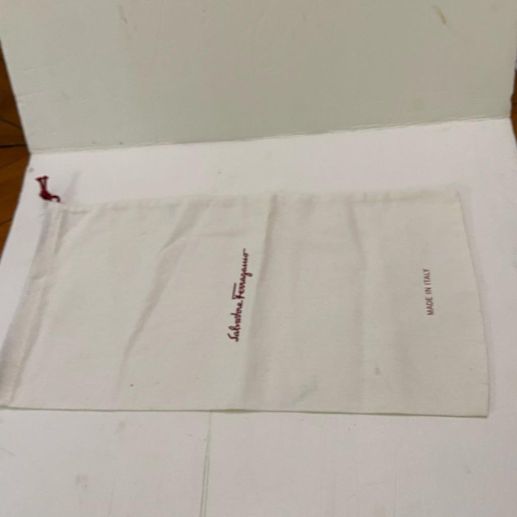 Ferragamo White Shoe Size Dust Bag 16in x 8 in