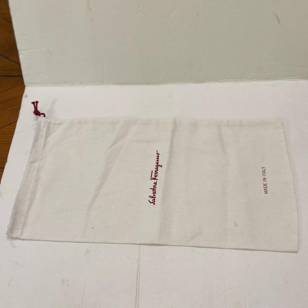 Ferragamo White Shoe Size Dust Bag 16in x 8 in