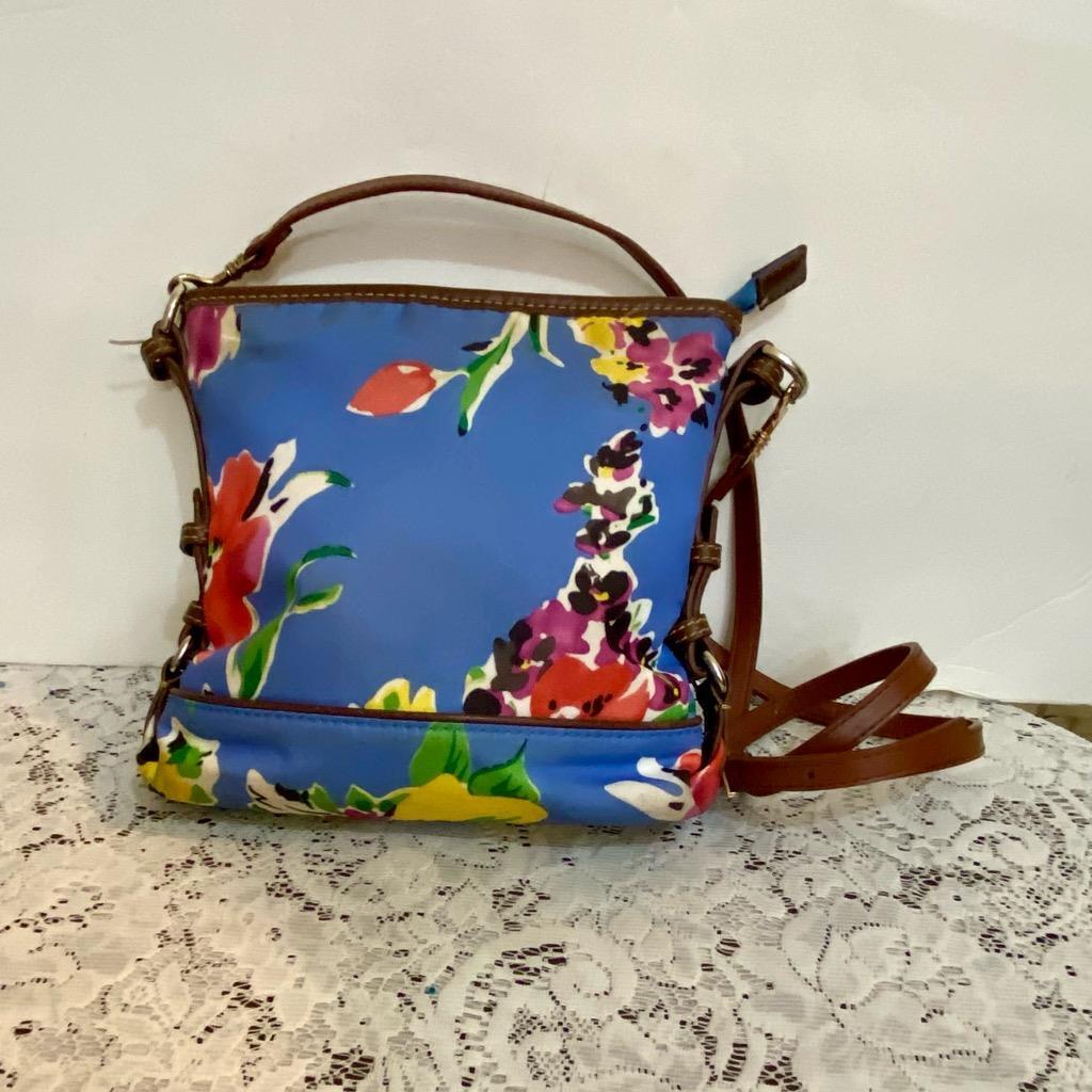 Chaps, Blue Floral Crossbody Bag