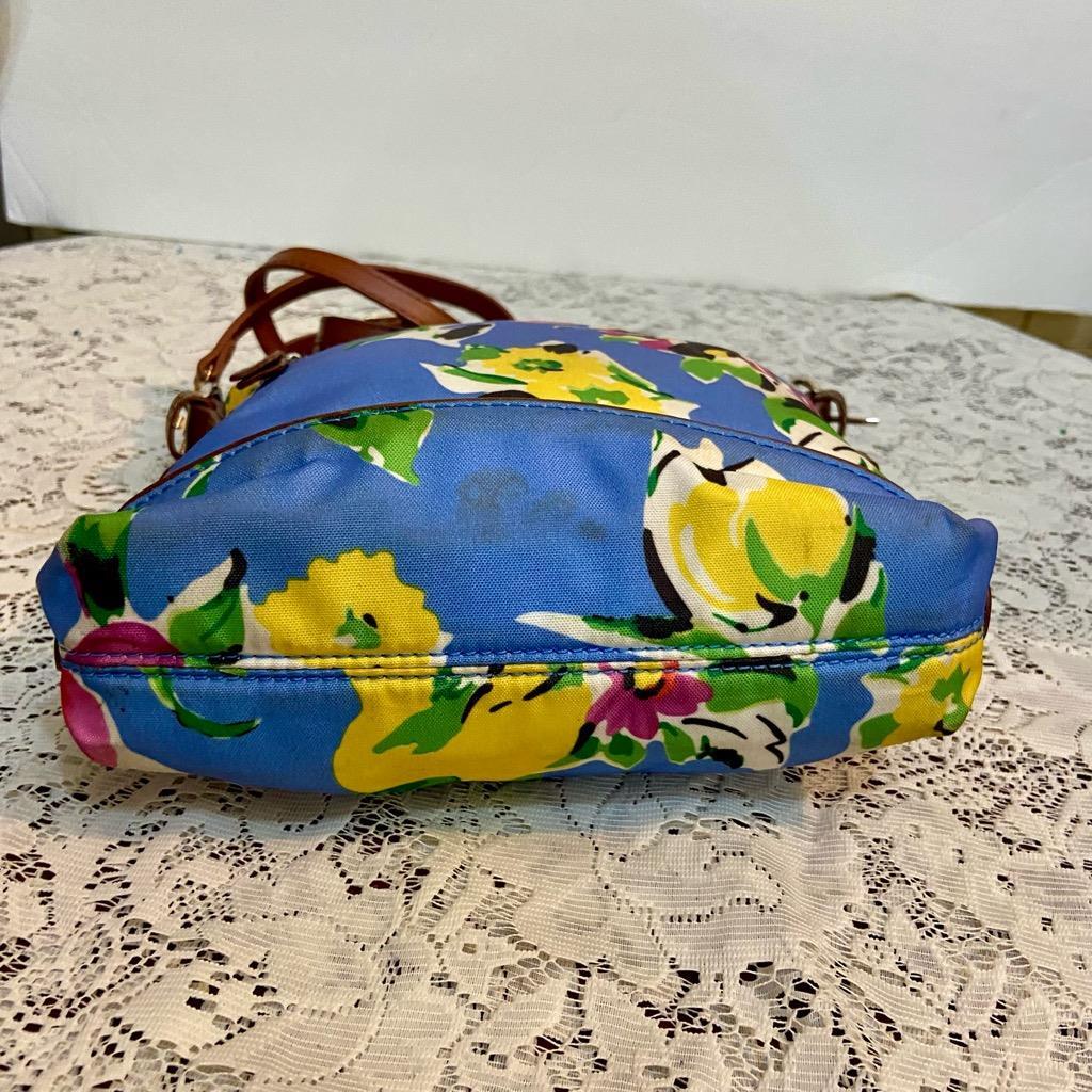 Chaps, Blue Floral Crossbody Bag