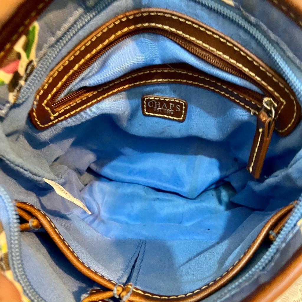 Chaps, Blue Floral Crossbody Bag