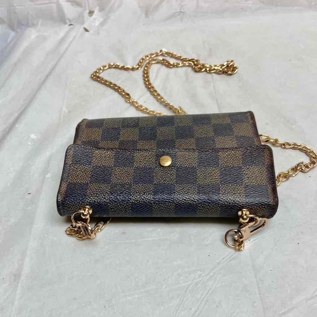 Authentic, Louis Vuitton, Damier Ebene, Bi-fold Passport Wallet Crossbody 6in x
