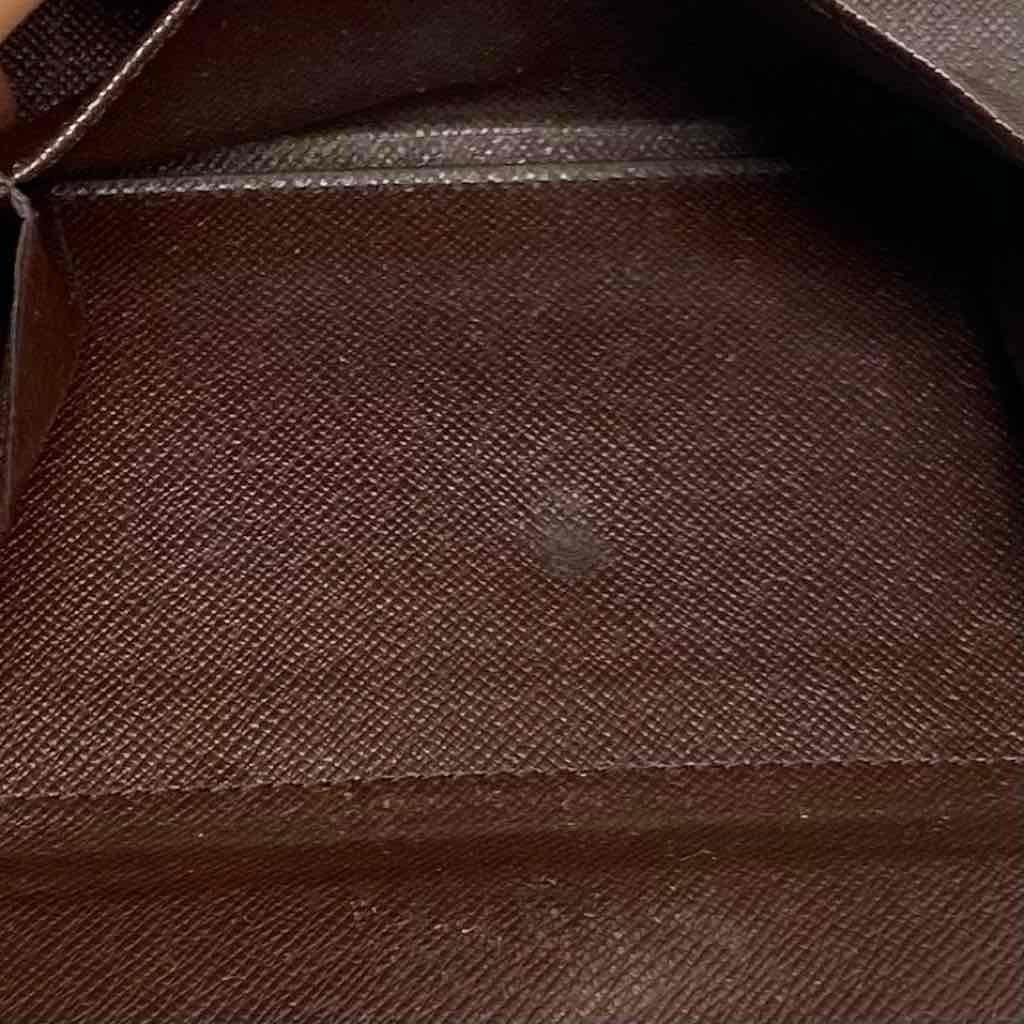 Authentic, Louis Vuitton, Damier Ebene, Bi-fold Passport Wallet Crossbody 6in x