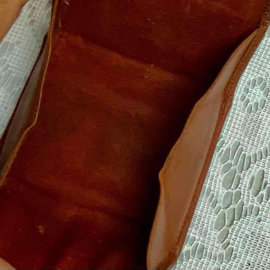Vintage, Salvatore Ferragamo, Rare, Tan Brown Reptile Coin Wallet 3,5in x 3In (Z