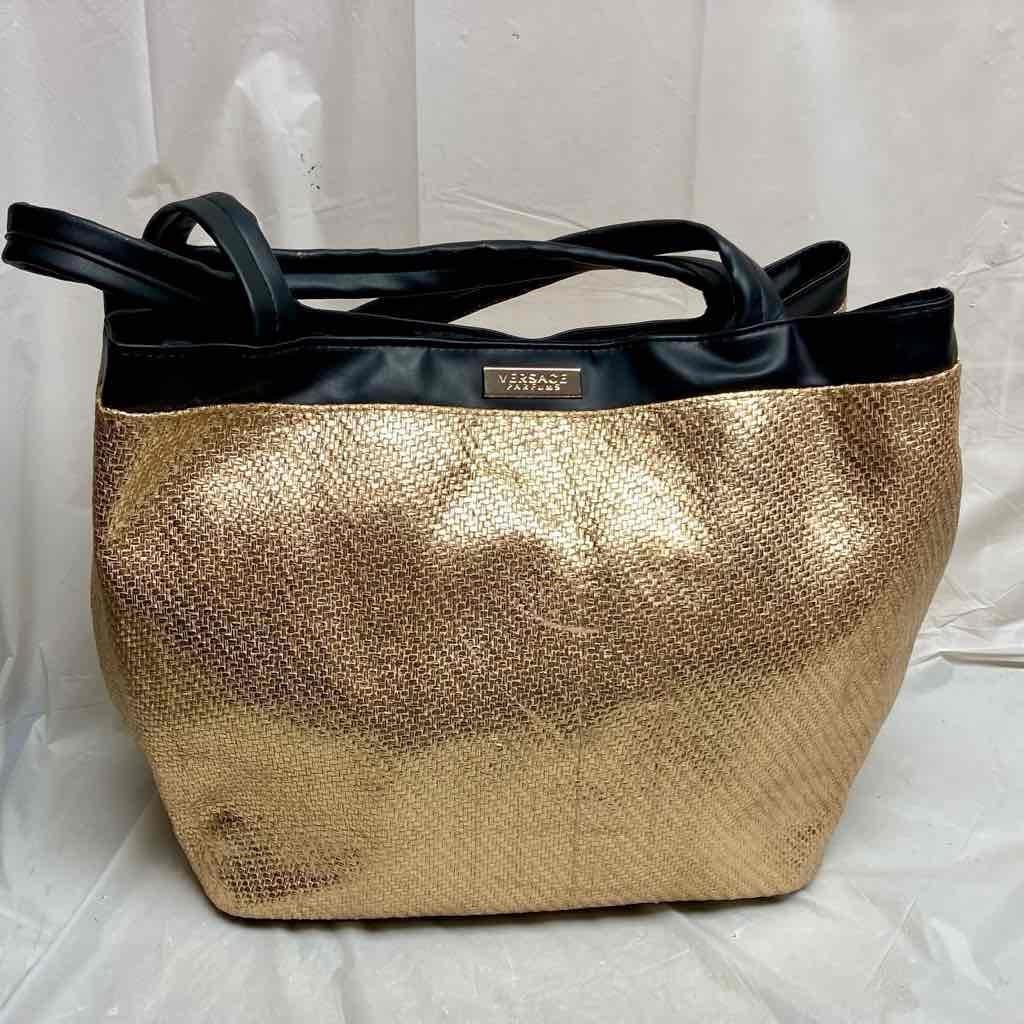Versace, Rare, Large, Gilded Hemp VIP Complimentary Tote 16in x 13in x 8.5in