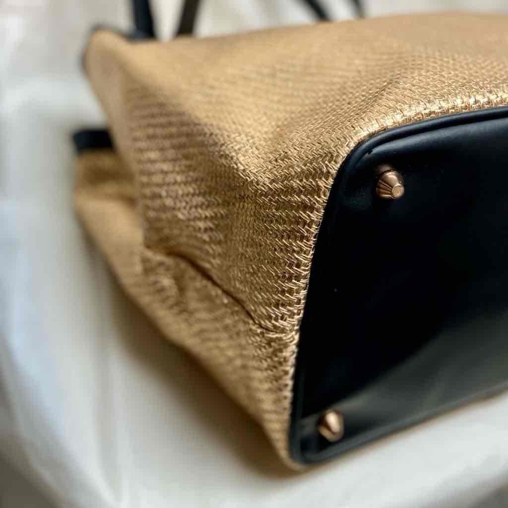 Versace, Rare, Large, Gilded Hemp VIP Complimentary Tote 16in x 13in x 8.5in