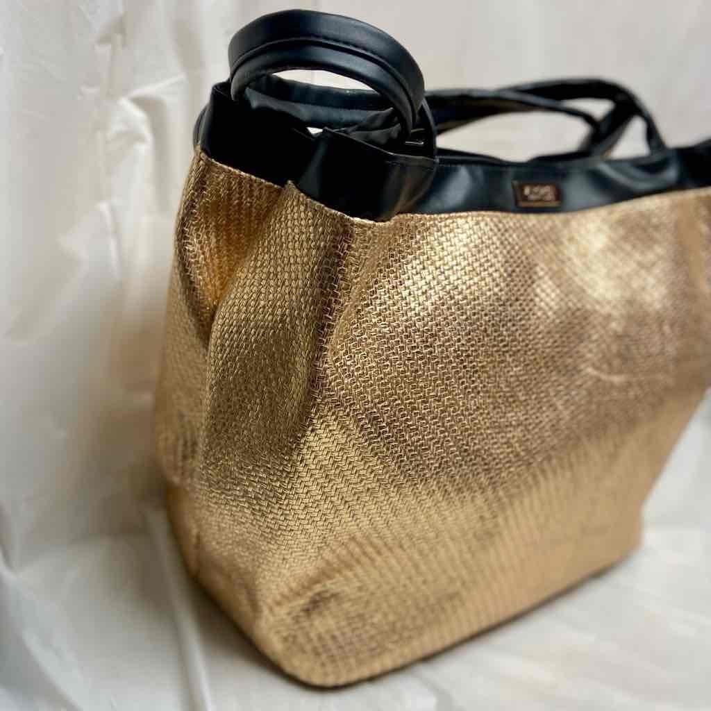 Versace, Rare, Large, Gilded Hemp VIP Complimentary Tote 16in x 13in x 8.5in