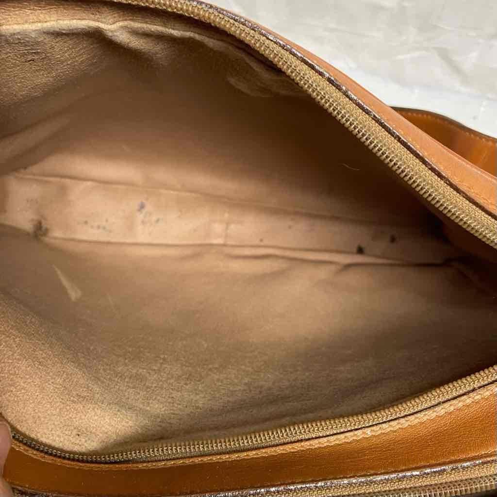 Vintage, Rare, Gucci, Tan Coated Canvas with Tan Leather Crossbody Bag