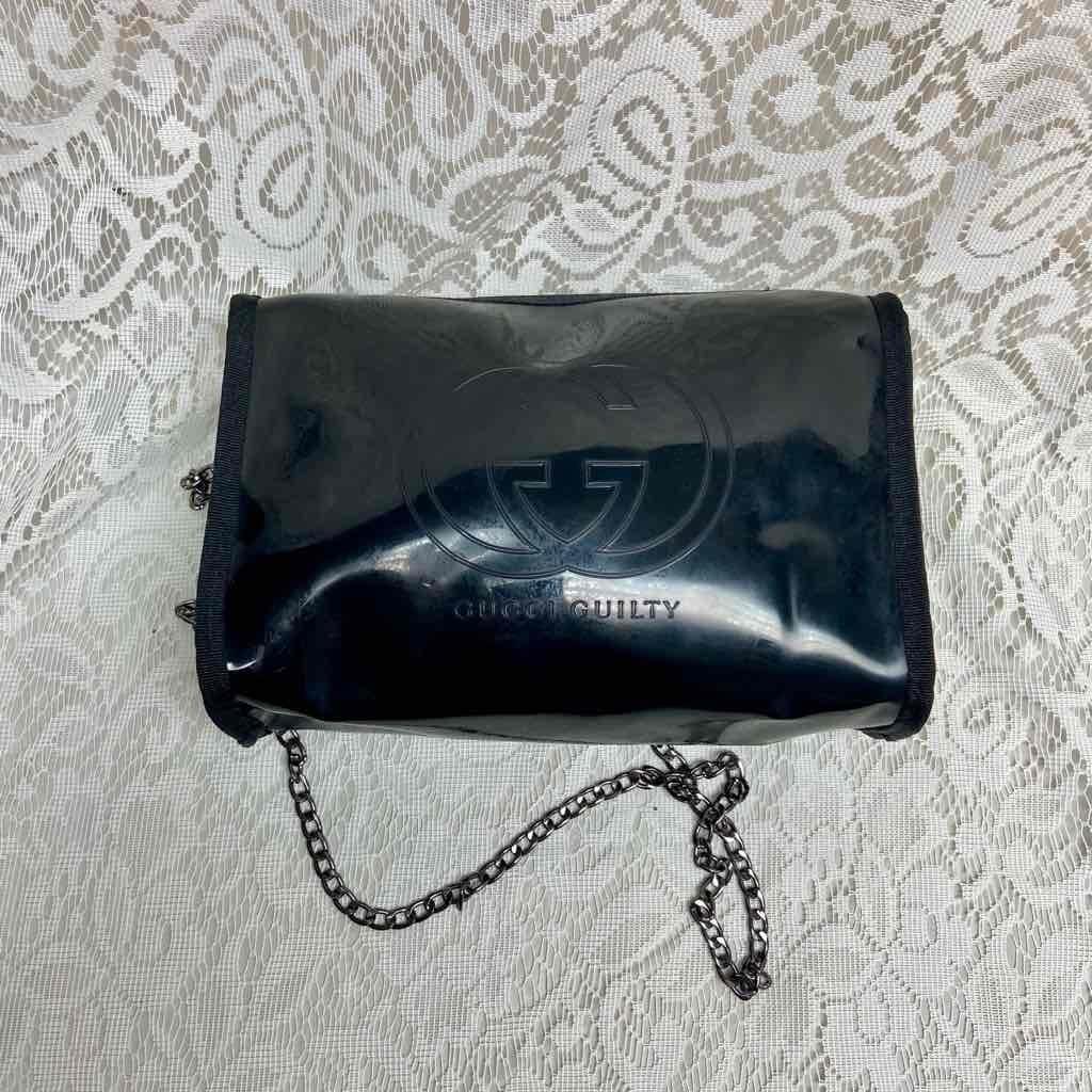 Vintage, Rare, Gucci Guilty, Black Enamel Amenity- Complimentary Pouch Crossbody