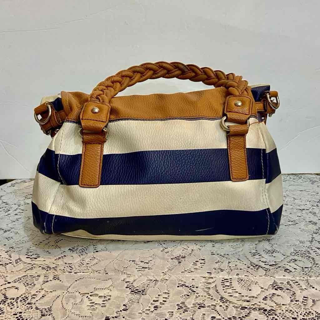 Apt. 9 Blue and White Faux Leather and Brown Leather Straps