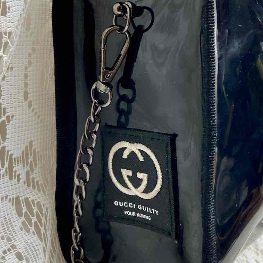 Vintage, Rare, Gucci Guilty, Black Enamel Amenity- Complimentary Pouch Crossbody