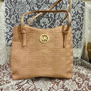 Michael Kors Embossed Pink Leather 2-way Handbag- Shoulder Bag