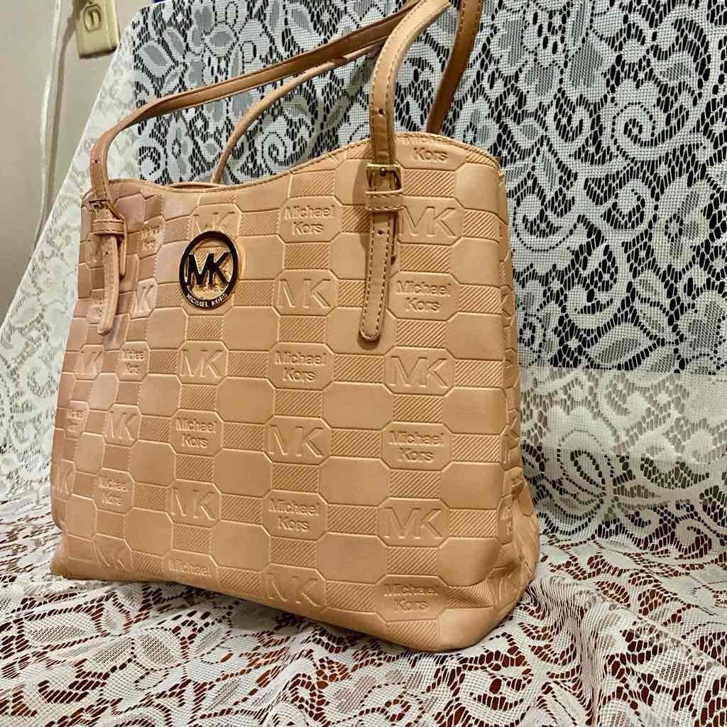 Michael Kors Embossed Pink Leather 2-way Handbag- Shoulder Bag