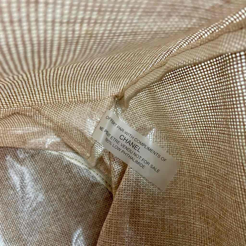 Chanel Large Beige Jute Complimentary- Tote
