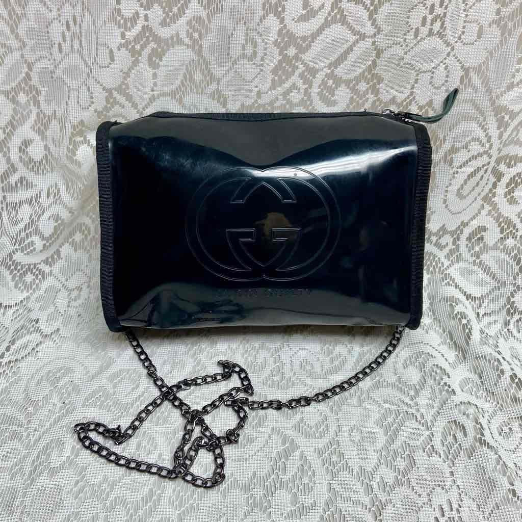 Vintage, Rare, Gucci Guilty, Black Enamel Amenity- Complimentary Pouch Crossbody